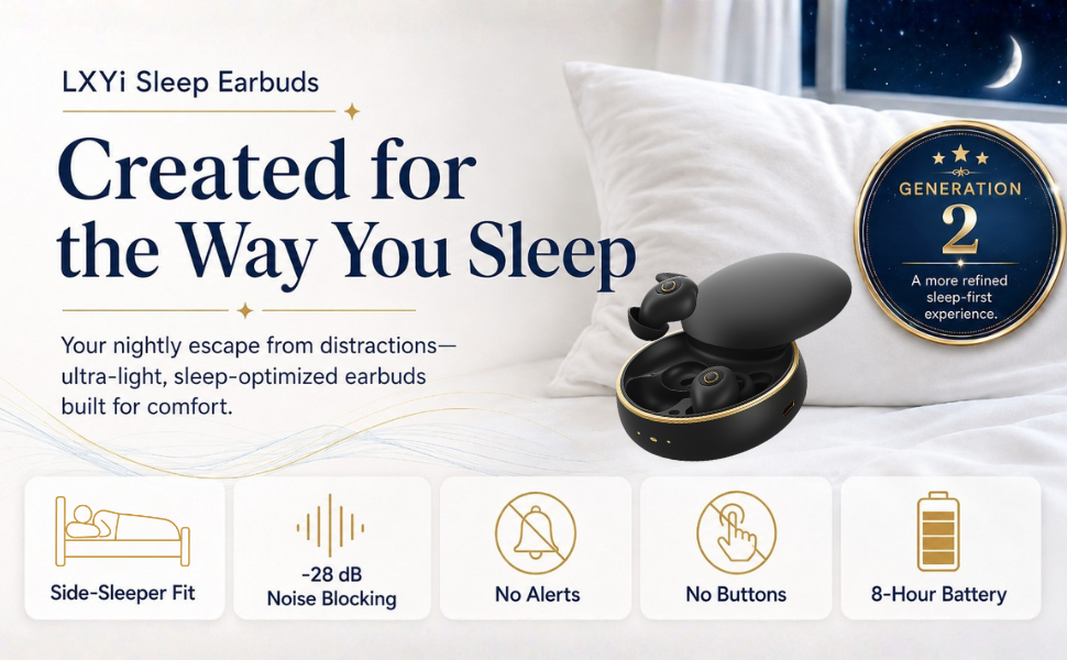 LXYi Sleep Earbuds- Created for the way you sleep
