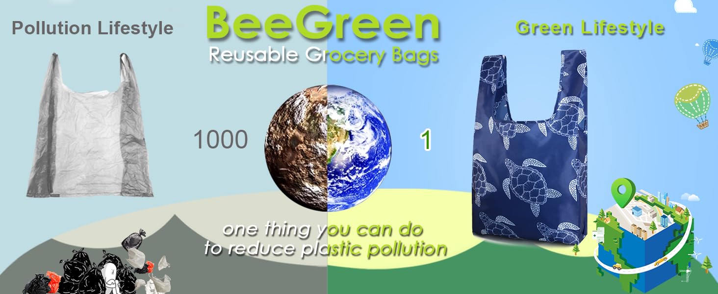 Reusable Grocery Shopping Bags Groceries Totes