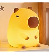 Amaredom Capybara Night Light, Adorable Capybara Lamp, Silicone Dimmable Nursery Nightlight, Rech...