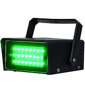 ENUOLI Mini LED Strobe Light Green Color with 24 Super Bright LEDs Variable Speed Control for Chr...