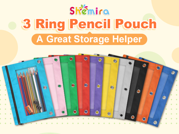 3 ring pencil pouch