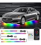Neon Underglow Car Lights, 4PCs Dreamcolor Underglow Kit for Car with APP Control, 210 Color Mode...