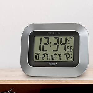 lacrosse, la crosse, WT-8005U-S, digital clock, temperature, calendar, time, alarm