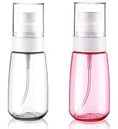 2 Pack Fine Mist Spray Bottles TSA Approved 2oz Travel Size Refillable Cosmetic Leak Proof Spray ...