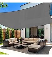 TasticTotes Rectangle Sun Shade Sail - 8' x 10', 95% UV Blockage, HDPE Sunshades for Outdoor Pati...