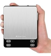 KitchenTour Nano Coffee Scale with Timer 3kg/0.1g, 3 Mode for Espresso Machine and Pour Over, Hig...
