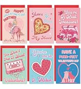 Thboxes 24 Pack Valentines Day Cards, Funny Valentines Card with Envelopes & Stickers, 6 Designs ...