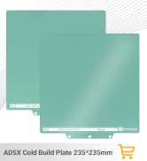UniTak3D AD5X Cold Build Plate 235*235mm Double Sided Glossy+Textured Low-Temperature Print,Stron...