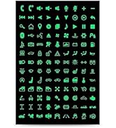 WZP 117 PCS Centre Console Switch Panel Stickers, Luminous Car Button Sticker, Waterproof PET AC ...