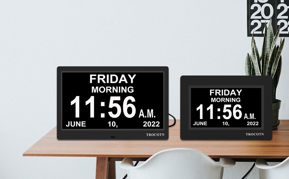 TROCOTN 7 Inchs Digital Clock