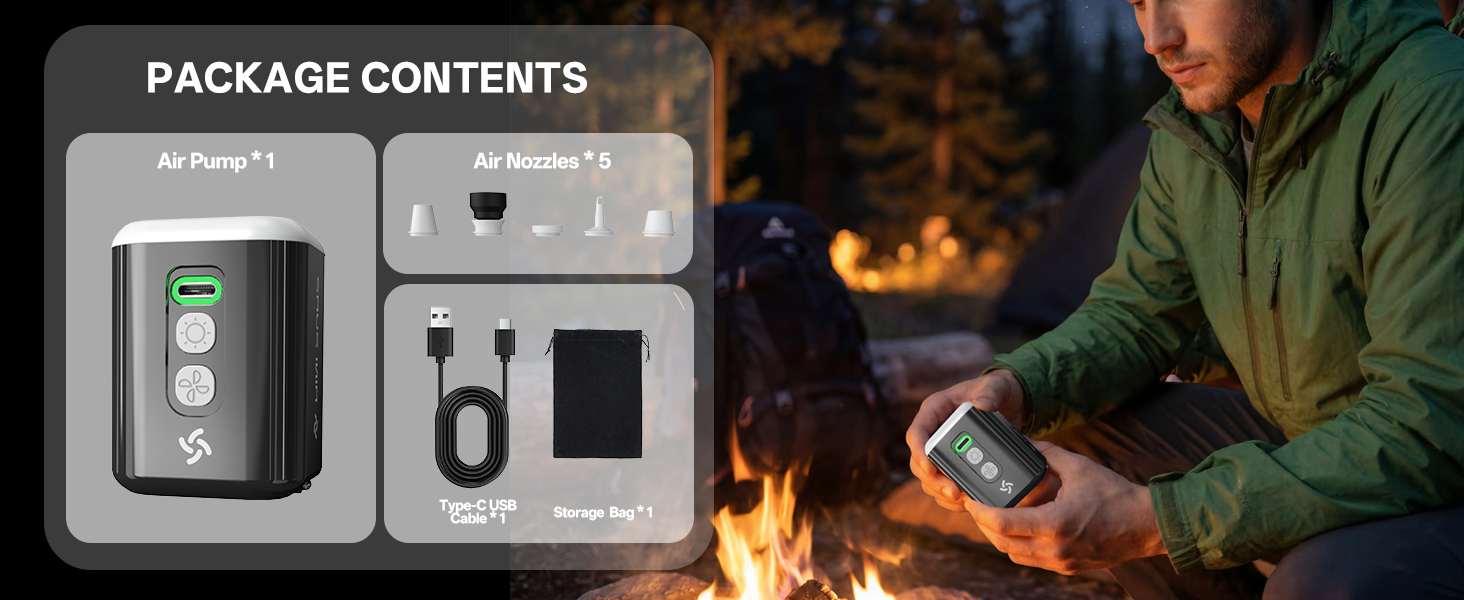 pump for inflatables portable vacuum pump electric battery vacuum bag pump camping air pump
