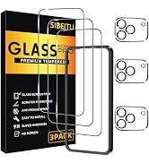 SIBEITU 3 Pack Screen Protector for iPhone 17 Pro Max with 3 Pack Camera Lens Tempered Glass Prot...