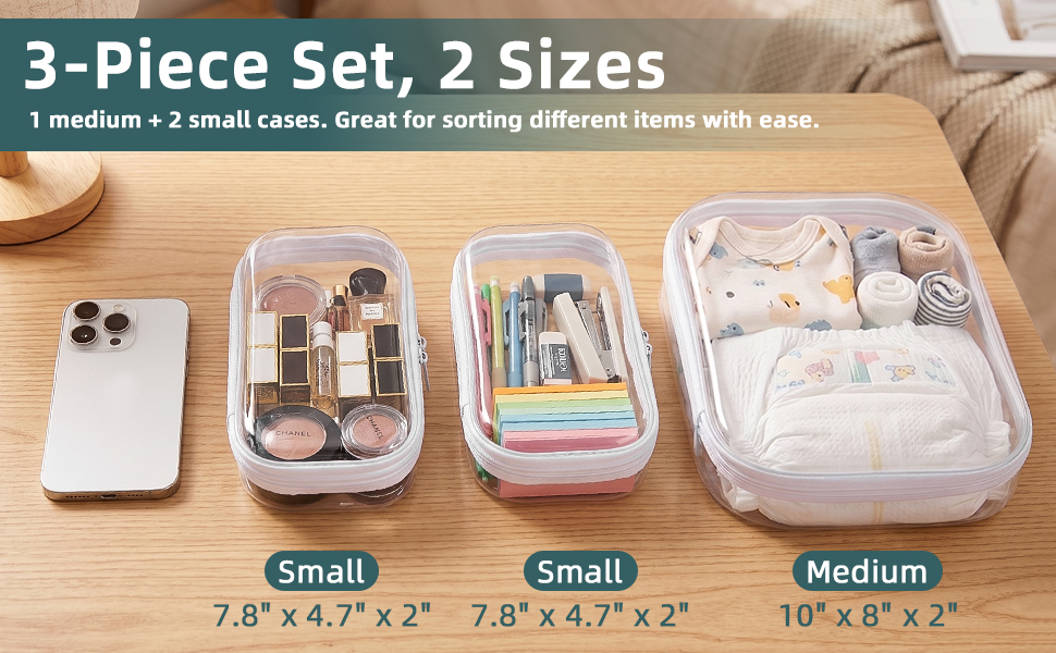 clear zipper pouches