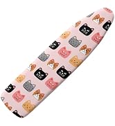 doginthehole Cute Cat Ironing Board Cover and Pad Pink Non-Slip Thick Iron Board Covers with Elas...