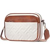 Sunpour Small Crossbody Bags for Women, Quilted Vegan Leather Crossbody Purse with 8 RFID Card Sl...