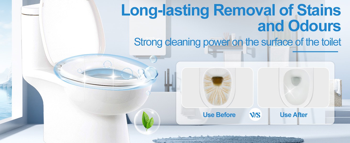 Toilet Bleach Cleaning Tablets Deodorising & Descaling