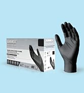Ammex Black Medical Nitrile Disposable Gloves