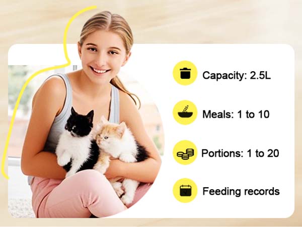Darlipet Auto Cat feeder, wireless cat auto feeder