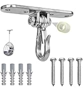 ZoeZure Heavy Bag Hanger,Stainless Wall Ceiling Mount Hook 180°/360° Rotation Wood Beam Holder Bo...
