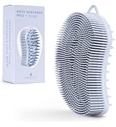 MainBasics Exfoliating Silicone Body Scrubber Pro 2-in-1 Shower Scrubber for Body Care, Silicone ...