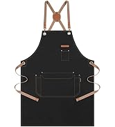 Genixart Chef Apron for Men Women with Gift Box Pack, Cross Back Apron with Pockets for Kitchen C...