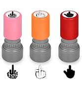 DS. DISTINCTIVE STYLE Funny Stamps Set of 3 Styles Middle Finger Self-Inking Stamps Prank Gifts f...