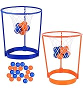 2 Pack Head Hoop Basketball Party Game for Kids and Adults Carnival Game Adjustable Basket Net He...