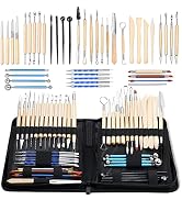 ISSEVE Pottery Clay Sculpting Tools 43Pcs Double Sided Ceramic Clay Carving Tool Set with Upgrade...