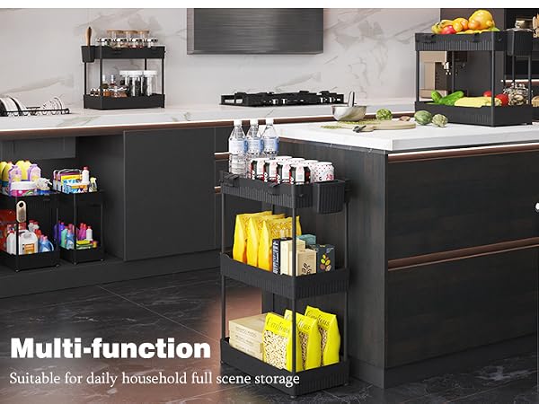 Multi function under sink organizer