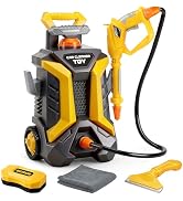 Kids Car Wash Toy Pressure Washer Playset with 1.3L Tank & Manual Pump Spray Gun, Outdoor Summer ...