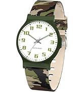 SOCICO Kids Analog Watch for Boys Girls Camouflage Sport Watches, 30M Waterproof, Rubber Band, Ea...