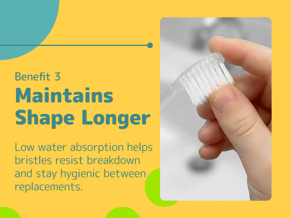 Reduce water absoprtion mainting shape of toothbrush longer with cleaner hygeine lasting longer