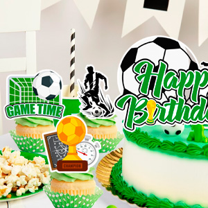 soccer ball cake topper