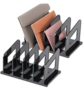LALOBLUE File Organizer, Acrylic Folder Organizer File Sorter, Plastic Vertical Dividers for Maga...