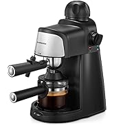 Ihomekee Espresso Machine, 3.5Bar Espresso and Cappuccino Machine with Preheating Function, 4 Cup...