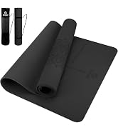 Yoga Mat Non Slip TPE Extra Wide Yoga Mat with Alignment Mark, 72"L x 32"W x 0.32"/0.24"Th (183cm...