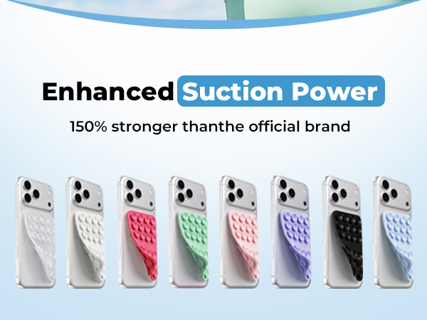 back of phone suction grip