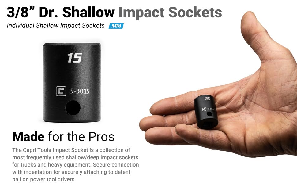 3/8" Dr. Shallow Impact Sockets