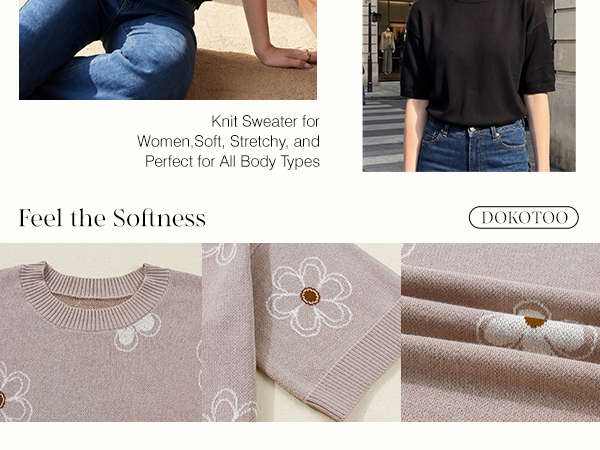 spring knit top for women