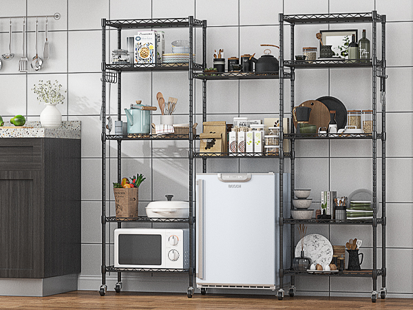 wire rack on wheels