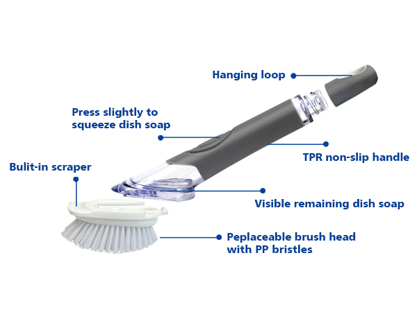 Dish Brush with Soap Dispenser