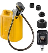 EVERRUSH Cordless Fuel Transfer Pump with Auto-Stop, Compatible with DEWalt 20V and Milwauke 18V ...