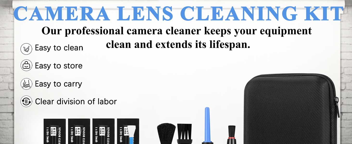 Camera Cleaning kit - Professional Camera Lens Cleaning Kit,Complete DSLR