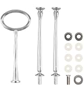 Happy Will 3 Tier 14" Heavy Metal Cake Stand Holder Fruit Plate Stand Fitting Hardware Rod with S...