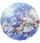 Bestage 33" Women's Chinese Japanese Handmade Silk Cloth Parasol Umbrella Decoration Art Dance Cl...
