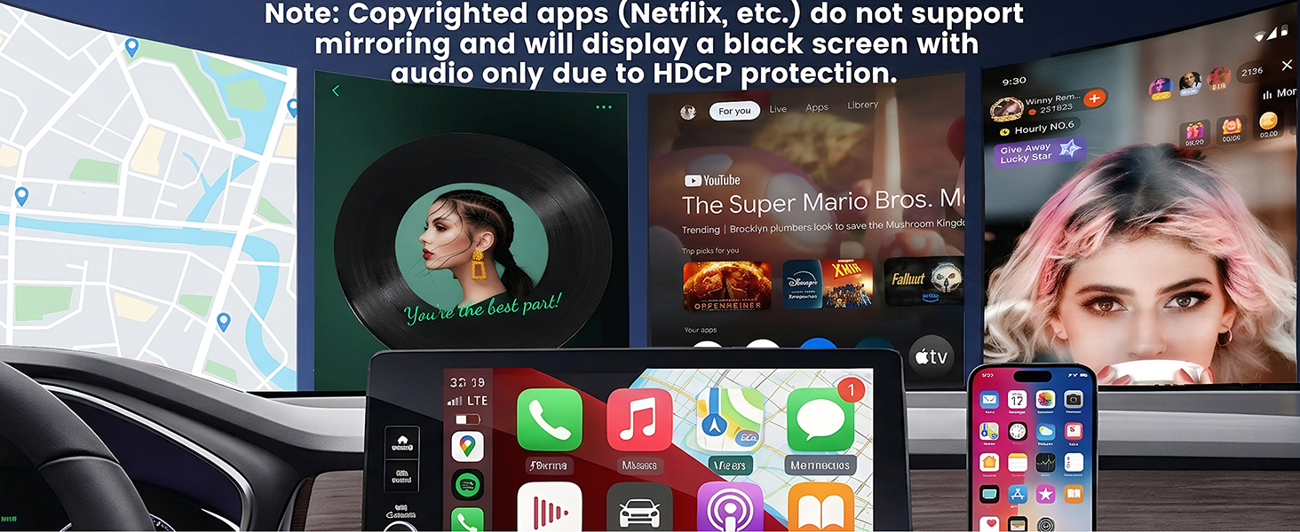 3 in 1 screen mirror ios phone
