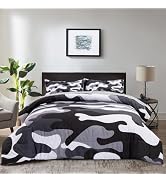 Holawakaka Twin Size Camouflage Bedding Comforter Set with Sheets, Boys Girls Men Camo Bed in A B...