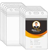 KTRIO 10 Pcs Badge Holders, Vertical ID Card Holder for Proximity/RFID/Credit Cards or Work Badges