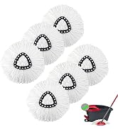 6 Pack Mop Head Replacement for O-Ceda EasyWrin Spin Mop, Ailengy 100% Microfiber Mop Refills Spi...