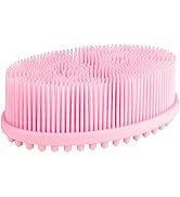 HEETA Body Brush for Wet Dry Brushing, Silicone Body Scrubber for Gentle Exfoliating on Softer Gl...
